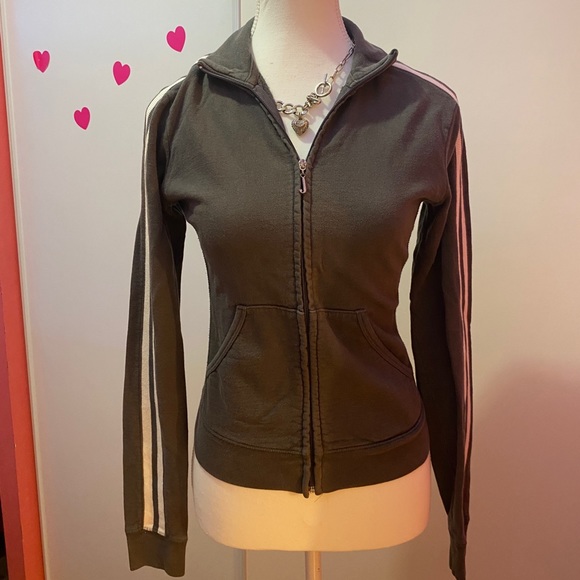 AUTHENTIC Y2K RARE Juicy Couture “Yo Juicy” Tracksuit Zip-up Sweater Top - Picture 2 of 9